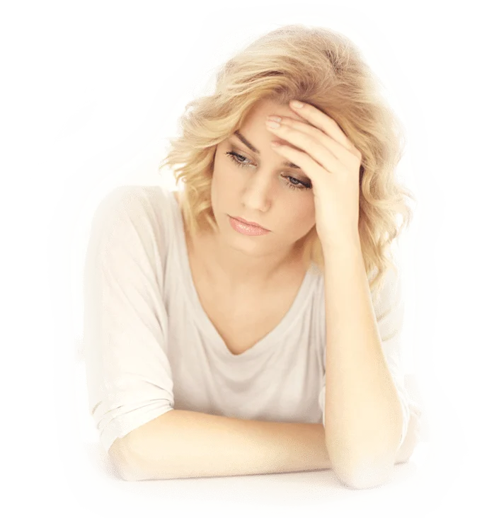 Woman suffering from chronic pain and fatigue seeking chiropractic treatment in Kanata