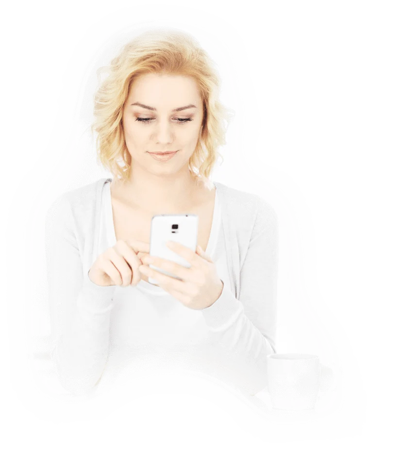 Woman booking chiropractic appointment online at Synergy Wellness Group Kanata